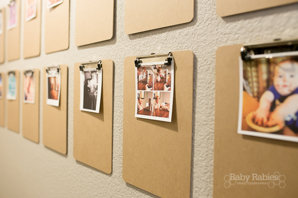 Low cost, big impact way to display life's little moments- DIY clipboard gallery wall! | BabyRabies.com